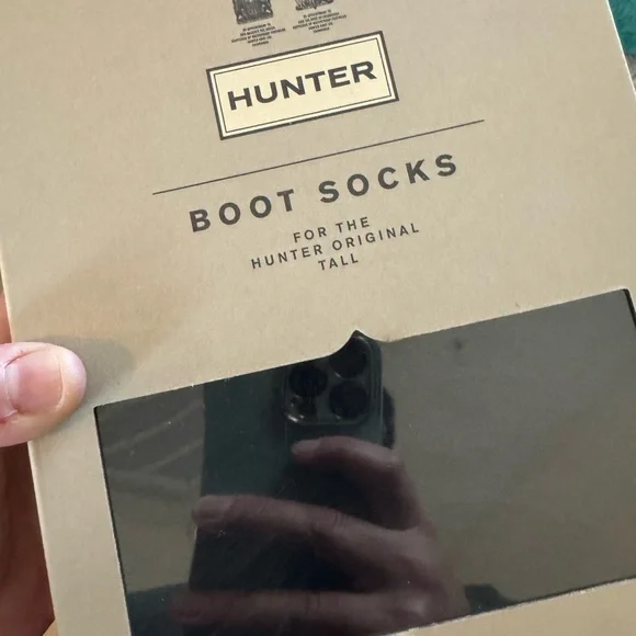 Hunter Black Fur-Trimmed Winter Boot Socks - Picture 3 of 4